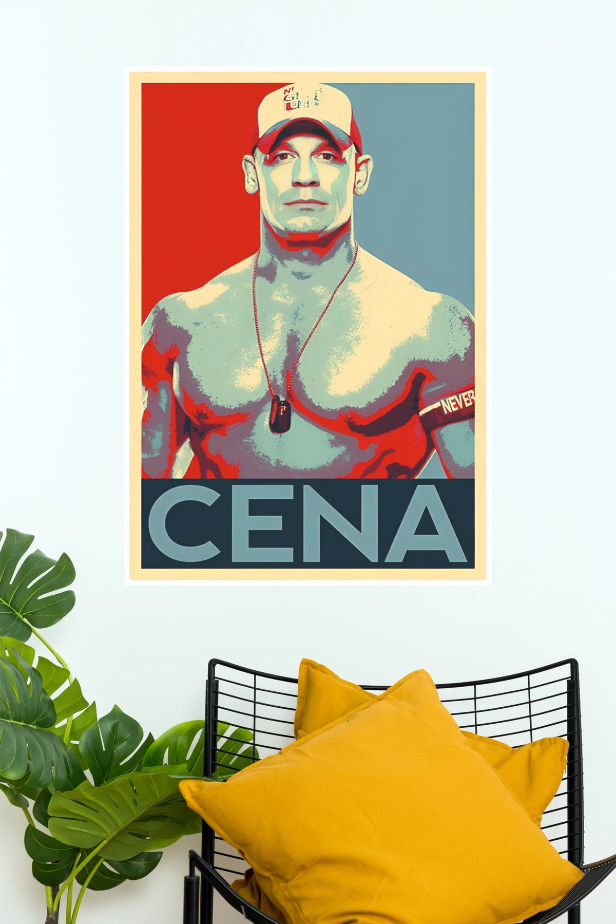 "John Cena Retro Pop Art" WWE Superstar Wall Poster  (WWE  Posters)