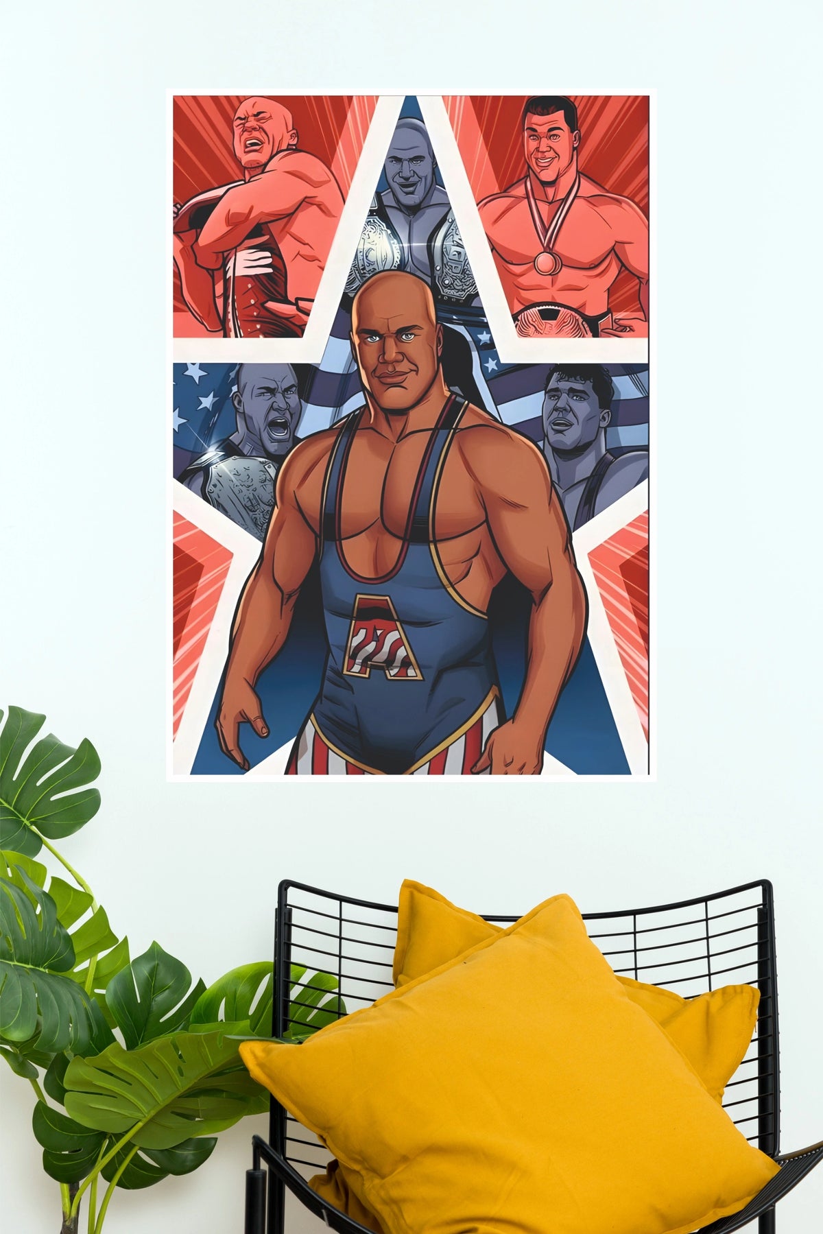 "Kurt Angle American Hero" Multi-Panel Pro Wrestling Wall Poster  (WWE  Posters)