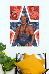 "Kurt Angle American Hero" Multi-Panel Pro Wrestling Wall Poster  (WWE  Posters)