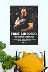 "Eddie Guerrero Career Statistics & Championship Tribute" Pro Wrestling Wall Poster (WWE  Posters) (