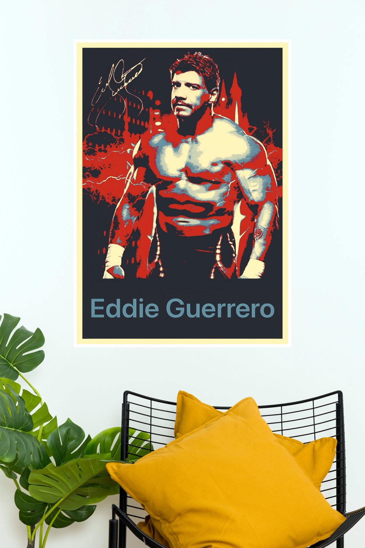 "Eddie Guerrero Latino Heat" Retro Pop Art Pro Wrestling Wall Poster (WWE  Posters)