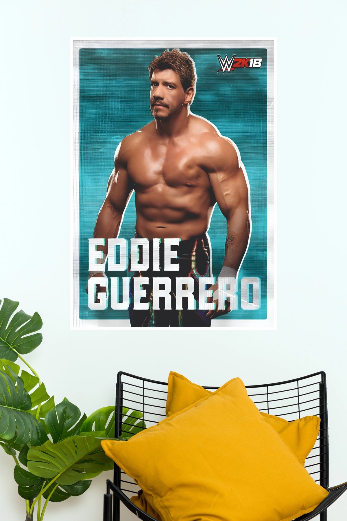 "Eddie Guerrero WWE 2K Blue" Pro Wrestling Wall Poster  (WWE  Posters)