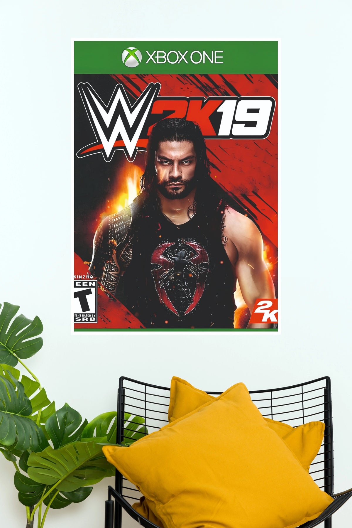 WWE 2K19 Xbox One Cover Art Video Game Paper Poster Wall Art  (WWE  Posters)