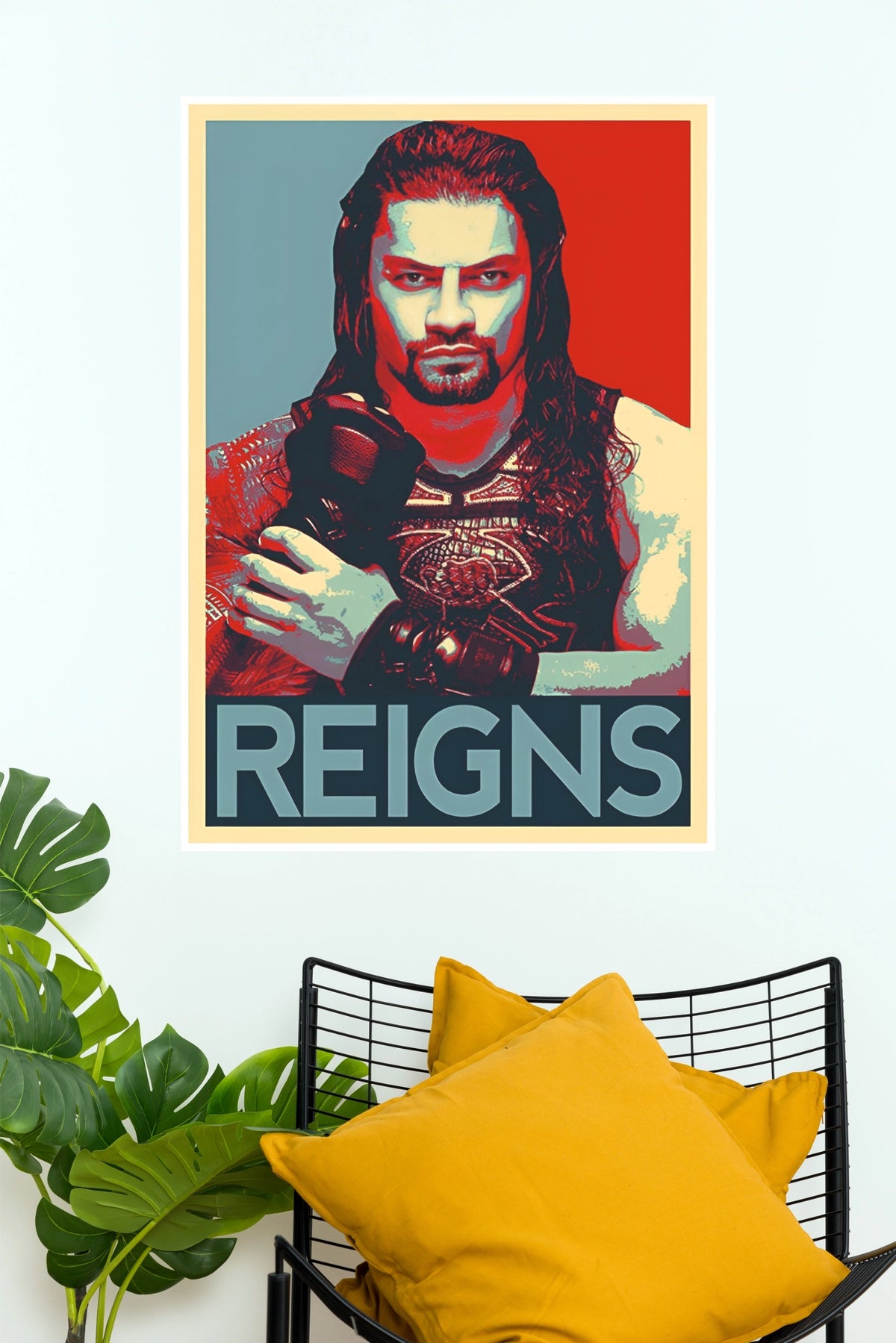 Roman Reigns Pop Art Wrestling Paper Poster Wall Art (WWE  Posters)