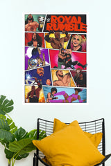 WWE Royal Rumble Comic Book Style Wrestling Paper Poster Wall Art  (WWE  Posters)