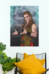 Shawn Michaels Heartbreak Kid Illustrated Wrestling Paper Poster Wall Art (WWE  Posters)
