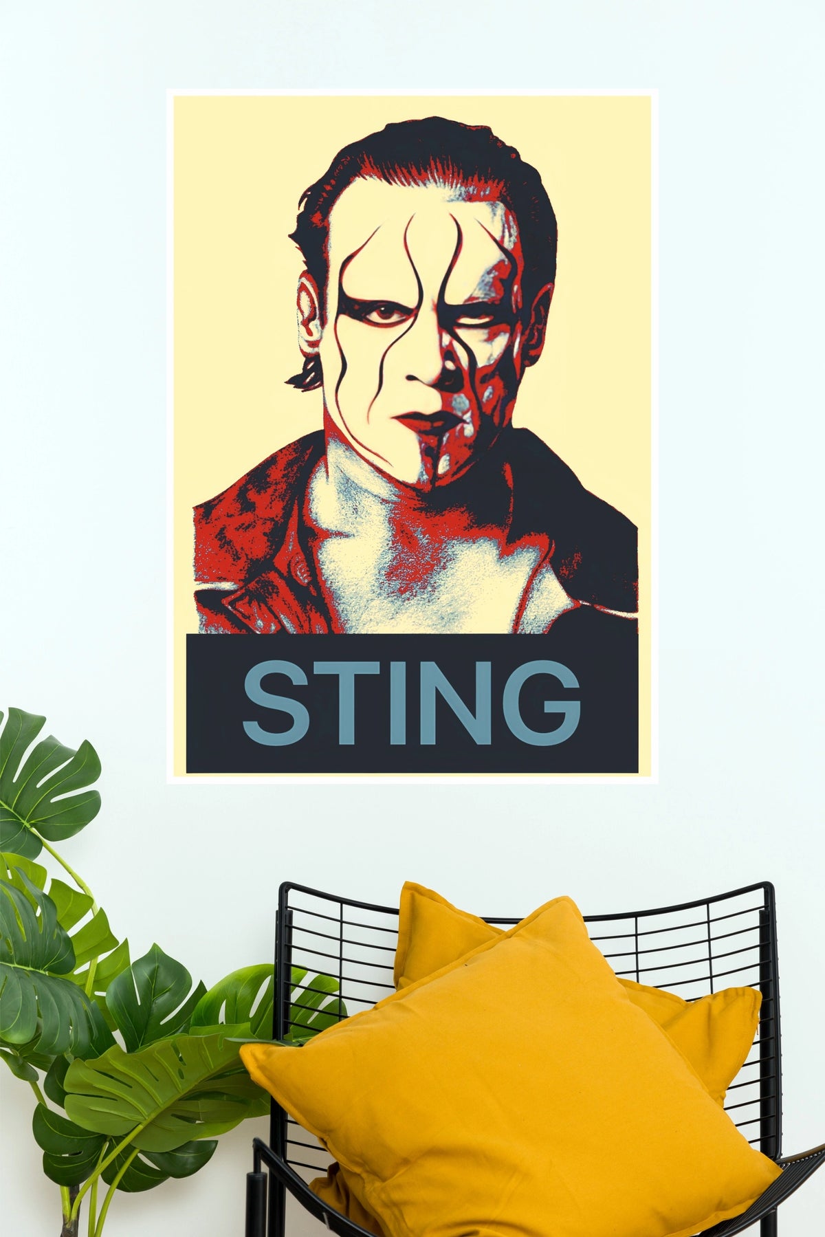 Sting Icon Face Paint Pop Art Wrestling Paper Poster Wall Art  (WWE  Posters)