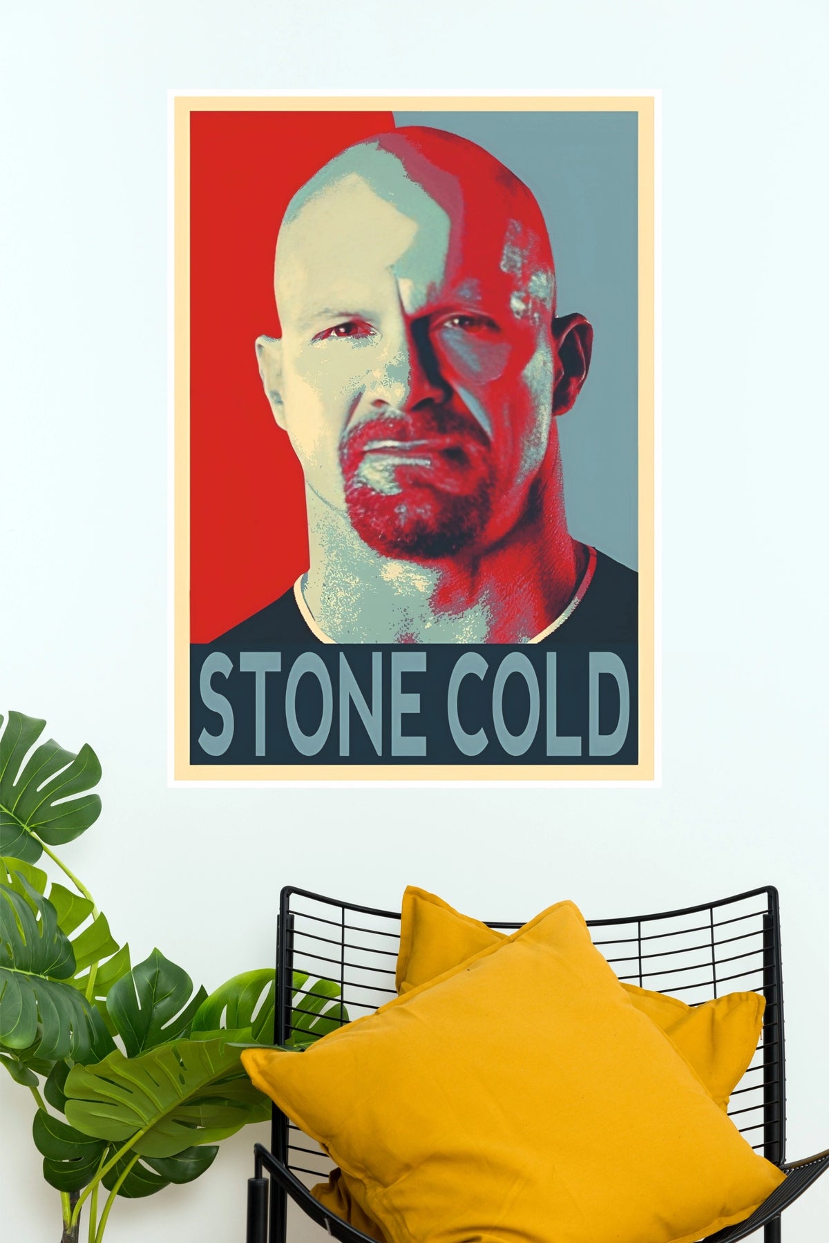 Stone Cold Steve Austin Pop Art Wrestling Paper Poster Wall Art (WWE  Posters)