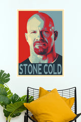 Stone Cold Steve Austin Pop Art Wrestling Paper Poster Wall Art (WWE  Posters)