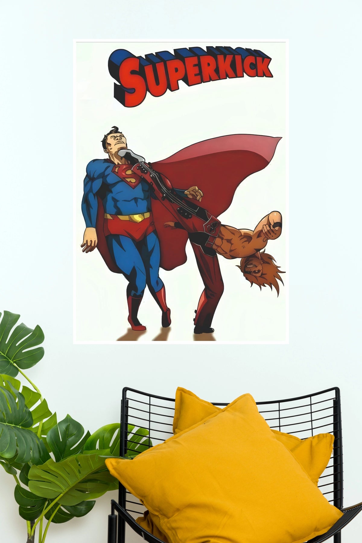 Superkick Wrestling Move Parody Paper Poster Wall Art   (WWE  Posters)