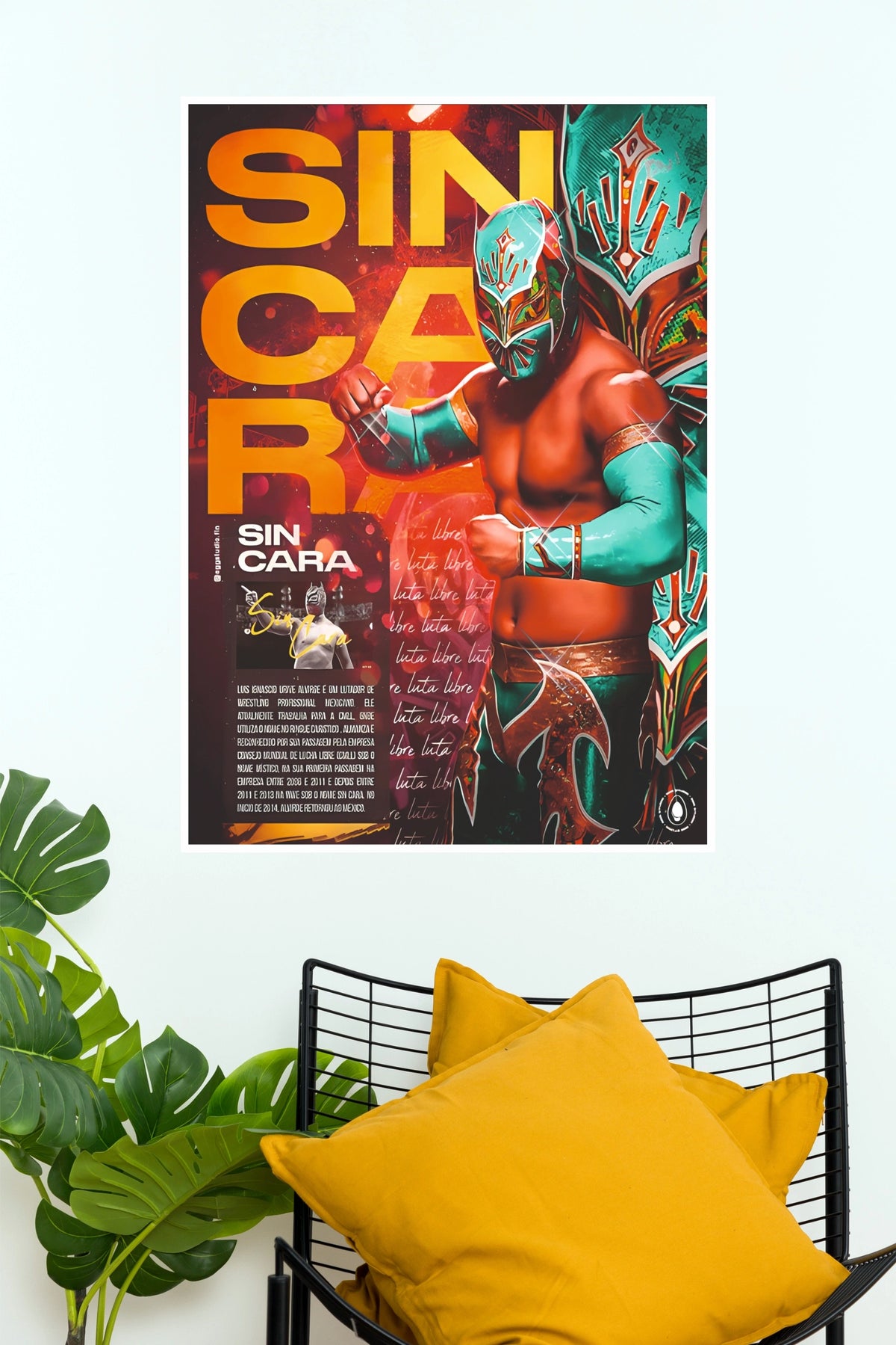 Sin Cara Lucha Libre Masked Wrestling Paper Poster Wall Art  (WWE  Posters)