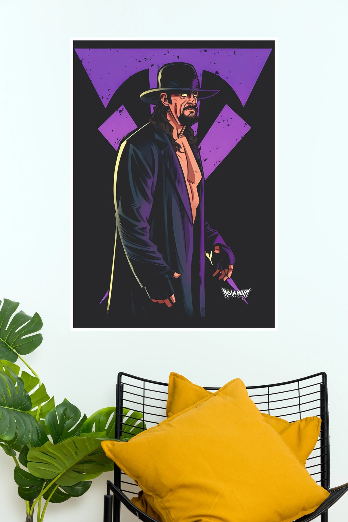 The Undertaker The Phenom Illustrated Wrestling Paper Poster Wall Art  (WWE  Posters)