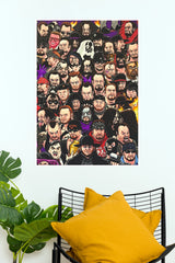 The Undertaker Evolution Collage Illustrated Wrestling Paper Poster Wall Art  (WWE  Posters)