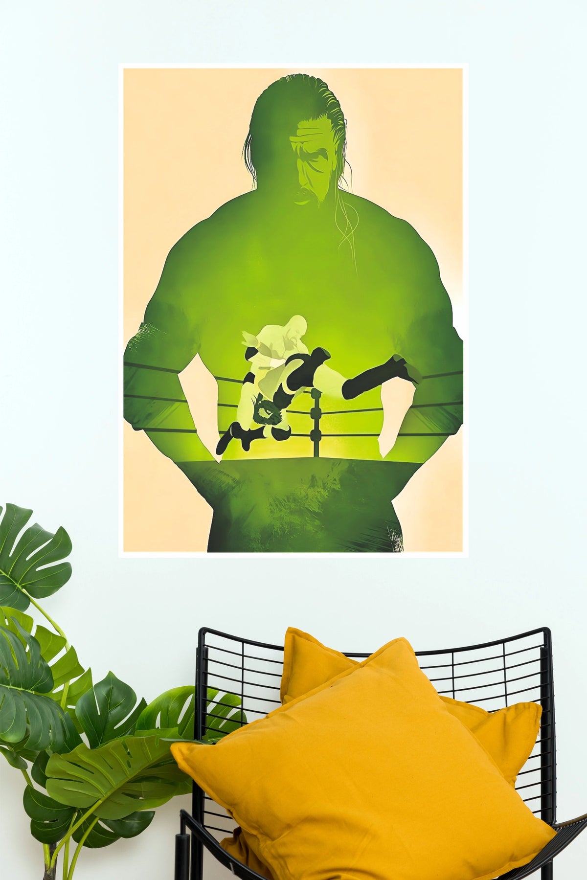 Triple H The Game Silhouette Illustrated Wrestling Paper Poster Wall Art (WWE  Posters)