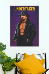 The Undertaker Classic Portrait Illustrated Wrestling Paper Poster Wall Art  (WWE  Posters)