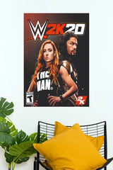 Becky Lynch and Roman Reigns WWE 2K20 Video Game Wrestling Paper Poster Wall Art (WWE  Posters)