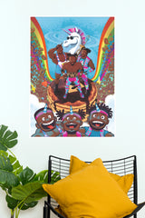 The New Day Unicorn Pancake Power Wrestling Illustrated Paper Poster Wall Art (WWE  Posters)