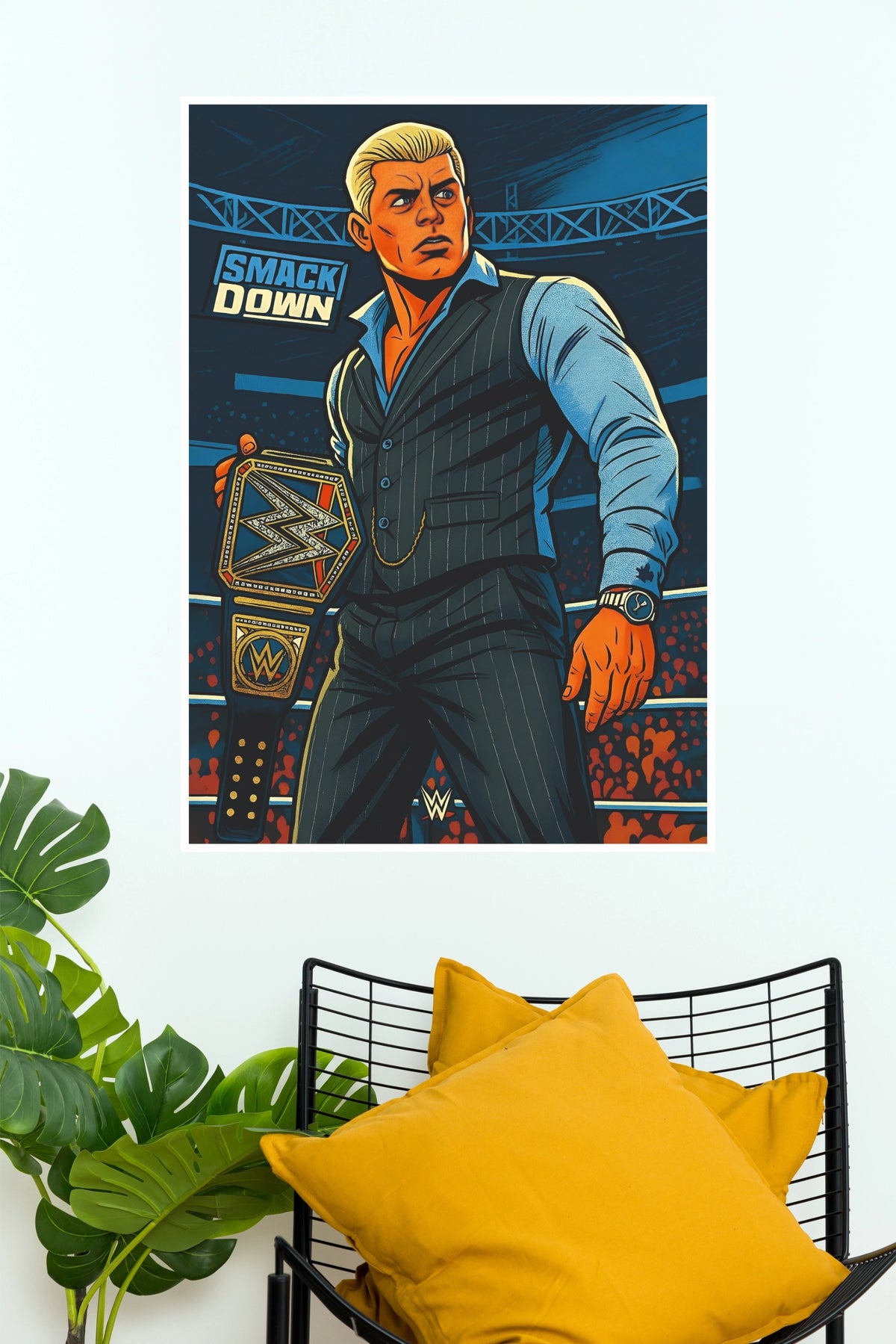 Cody Rhodes American Nightmare SmackDown Illustrated Wrestling Paper Poster Wall Art  (WWE  Posters)