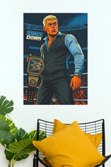 Cody Rhodes American Nightmare SmackDown Illustrated Wrestling Paper Poster Wall Art  (WWE  Posters)