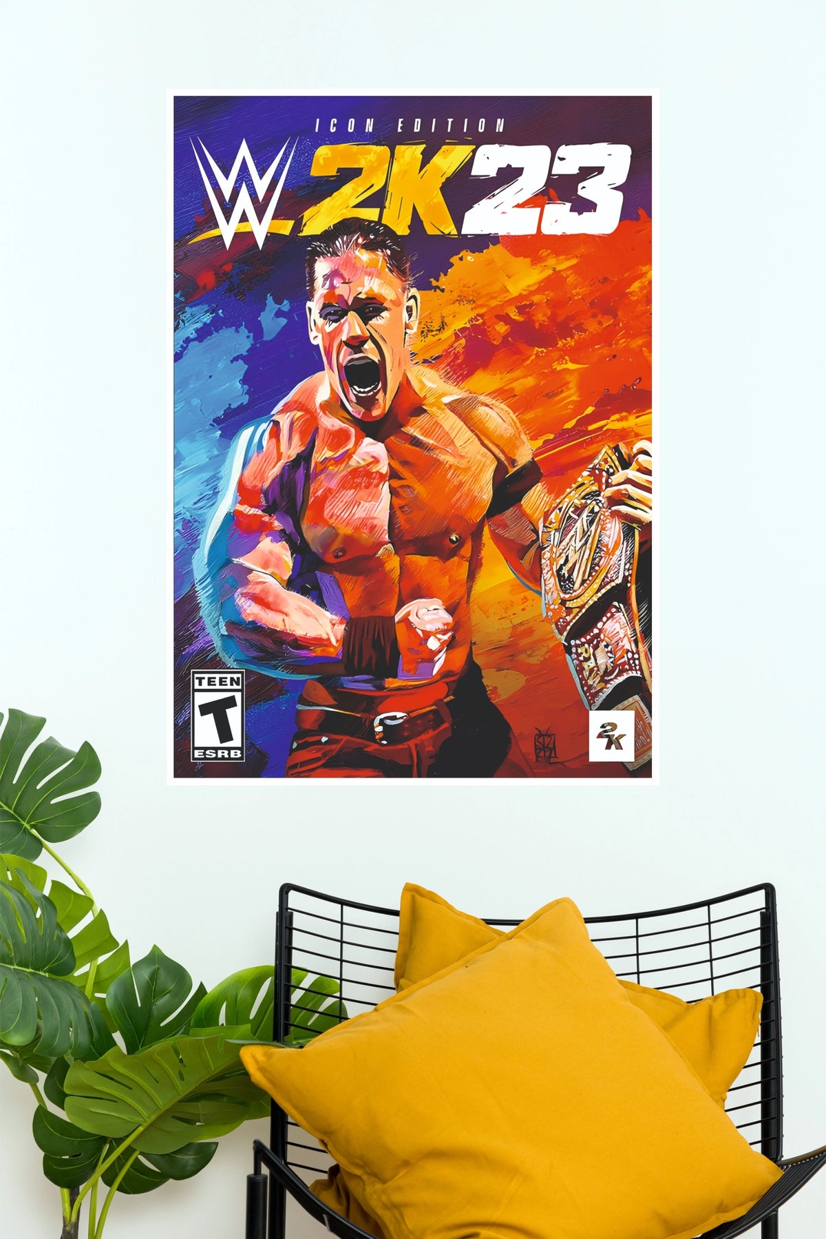 John Cena WWE 2K23 Icon Edition Video Game Wrestling Paper Poster Wall Art  (WWE  Posters)