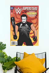 Sting The Icon Baseball Bat WWE Superstars Comic Style Wrestling Paper Poster Wall Art  (WWE  Posters)