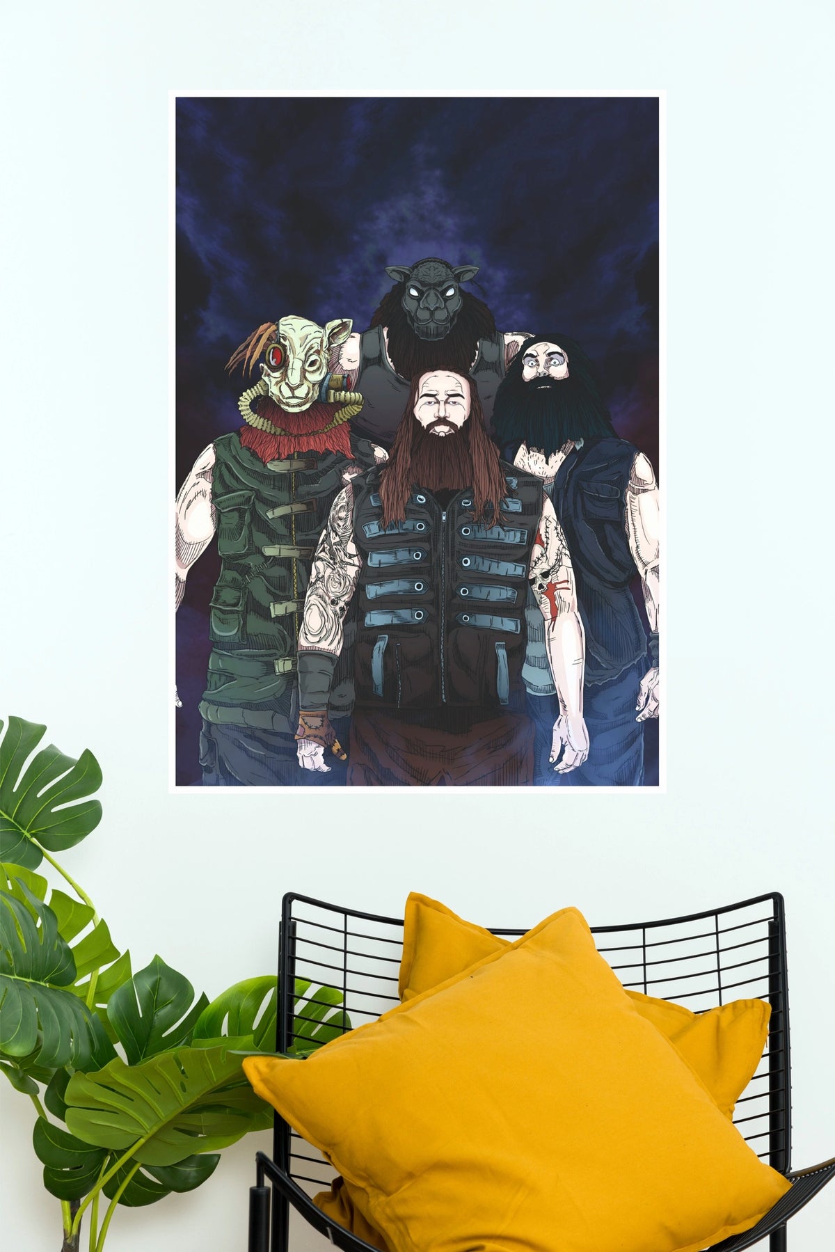 The Wyatt Family Illustrated Cult Wrestling Paper Poster Wall Art  (WWE  Posters)