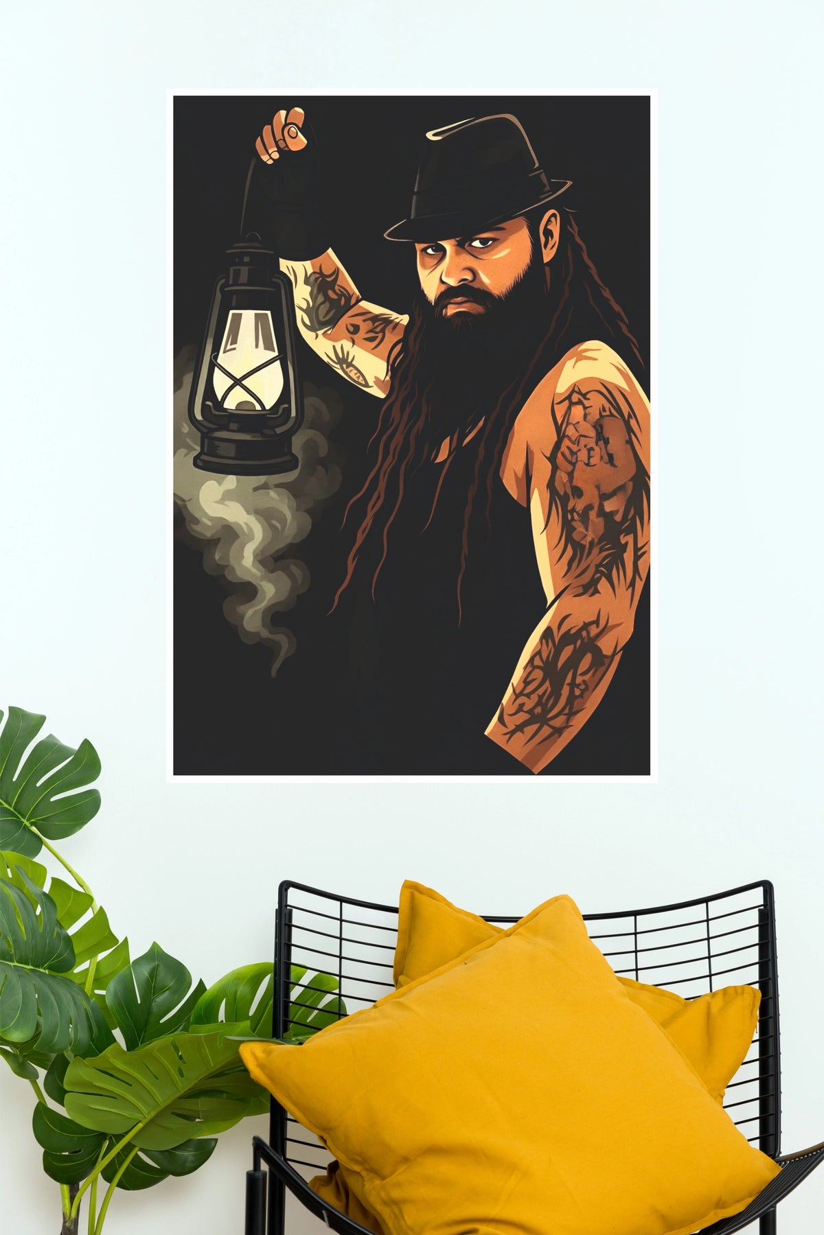 Bray Wyatt Lantern Follow the Buzzards Illustrated Wrestling Paper Poster Wall Art  (WWE  Posters)