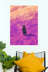 Burden of the Blade Samurai Warrior Purple Field Wall Art Paper Poster    (Samurai Warrior Posters)