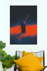 Deep Indigo Dream Minimalist Edition Poster | Samurai Wall Art   (Samurai Warrior Posters)