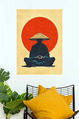 Embers of Honor Minimalist Edition Poster | Samurai Wall Art (Samurai Warrior Posters)