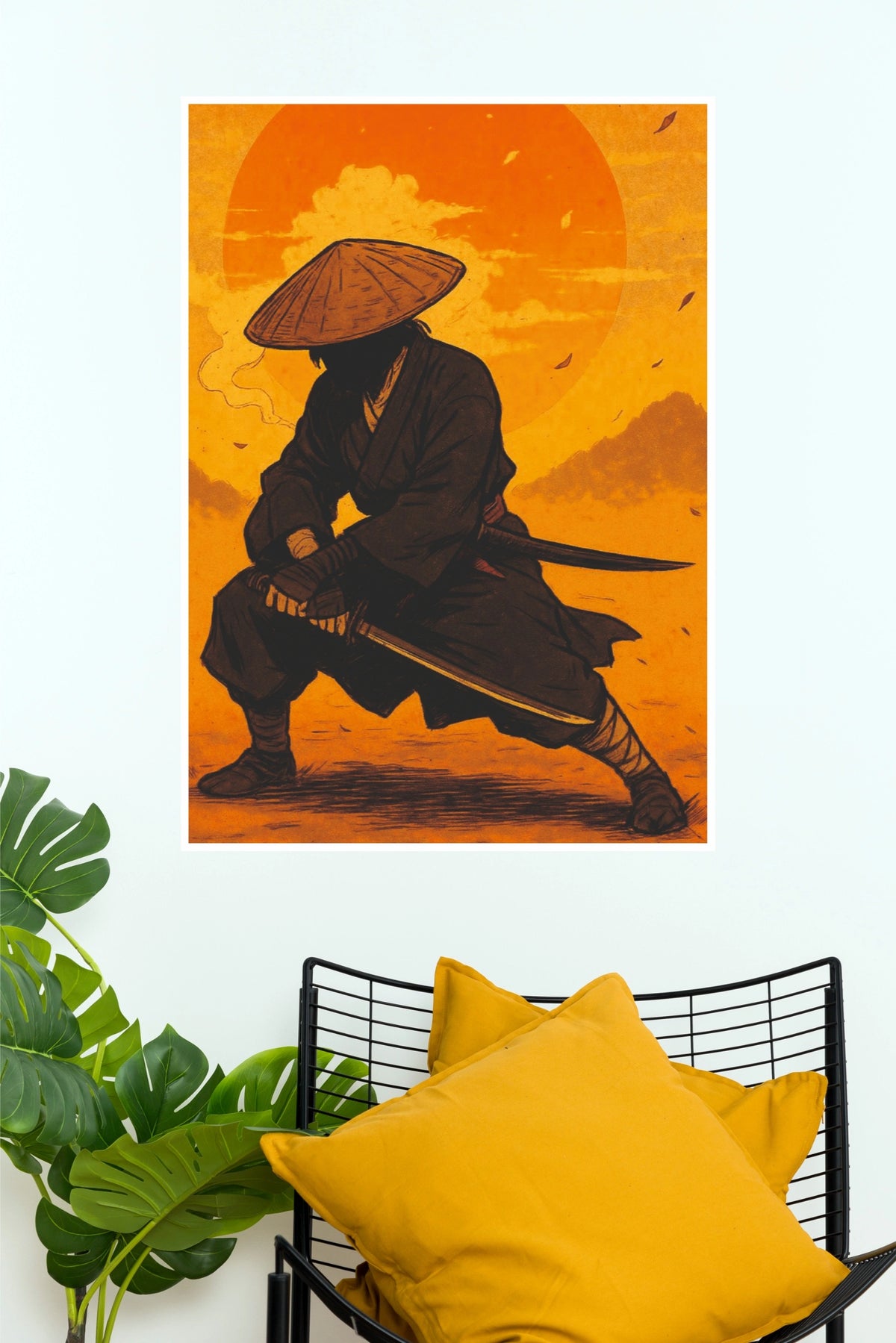 Honor in Solitude Cinematic Edition Poster | Samurai Wall Art   (Samurai Warrior Posters)