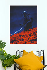 Horns of the Fallen Neon/Night Edition Poster | Samurai Wall Art  (Samurai Warrior Posters) )