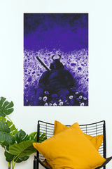 The Last Ronin Samurai Warrior Purple Field Wall Art Paper Poster  (Samurai Warrior Posters)
