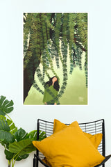 Autumn Glory Nature Woman Weeping Willow Wall Art Poster  (The Green World Posters)