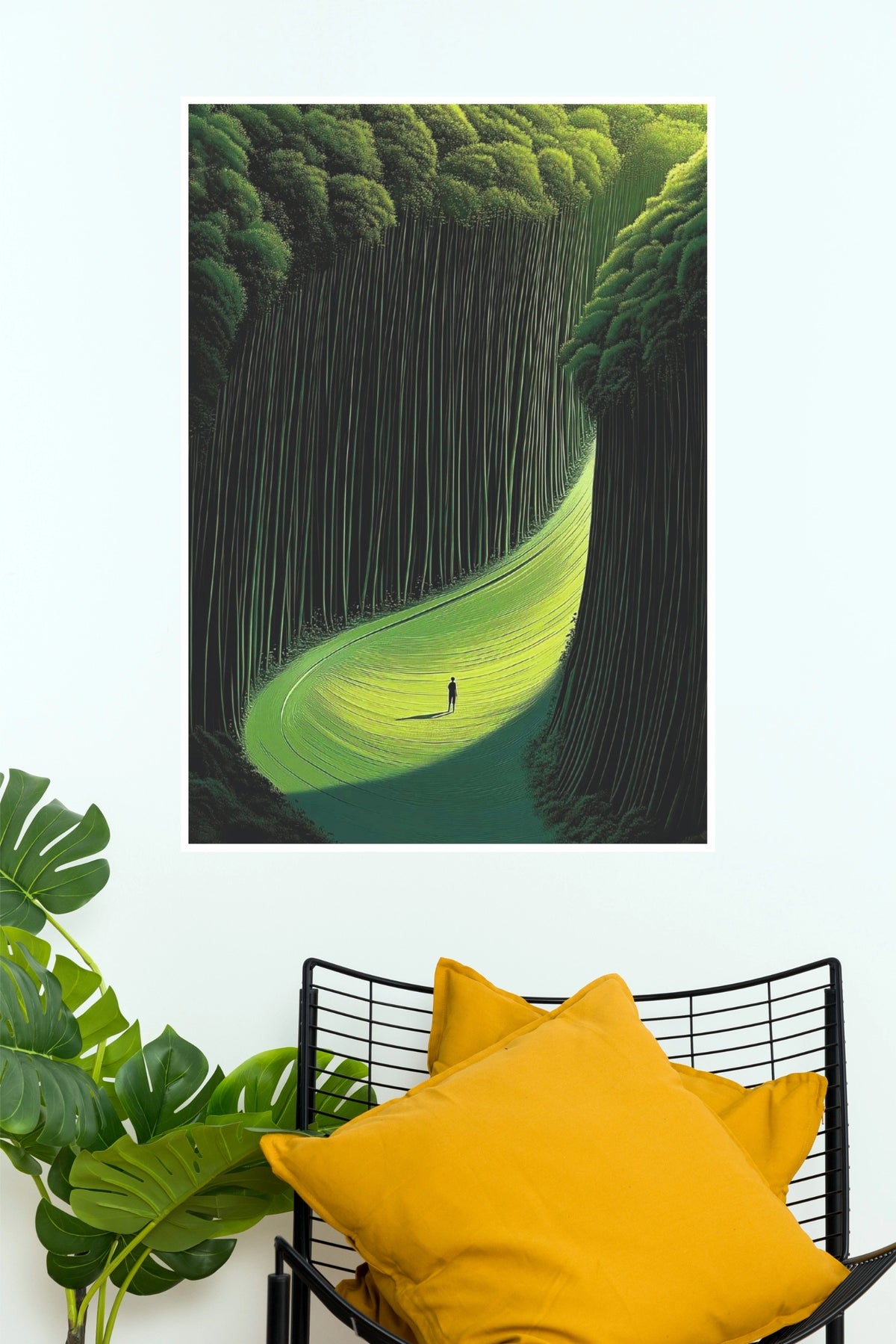 Crystal Lake Nature Winding Path Wall Art Poster   (The Green World Posters)