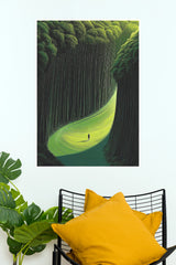 Crystal Lake Nature Winding Path Wall Art Poster   (The Green World Posters)