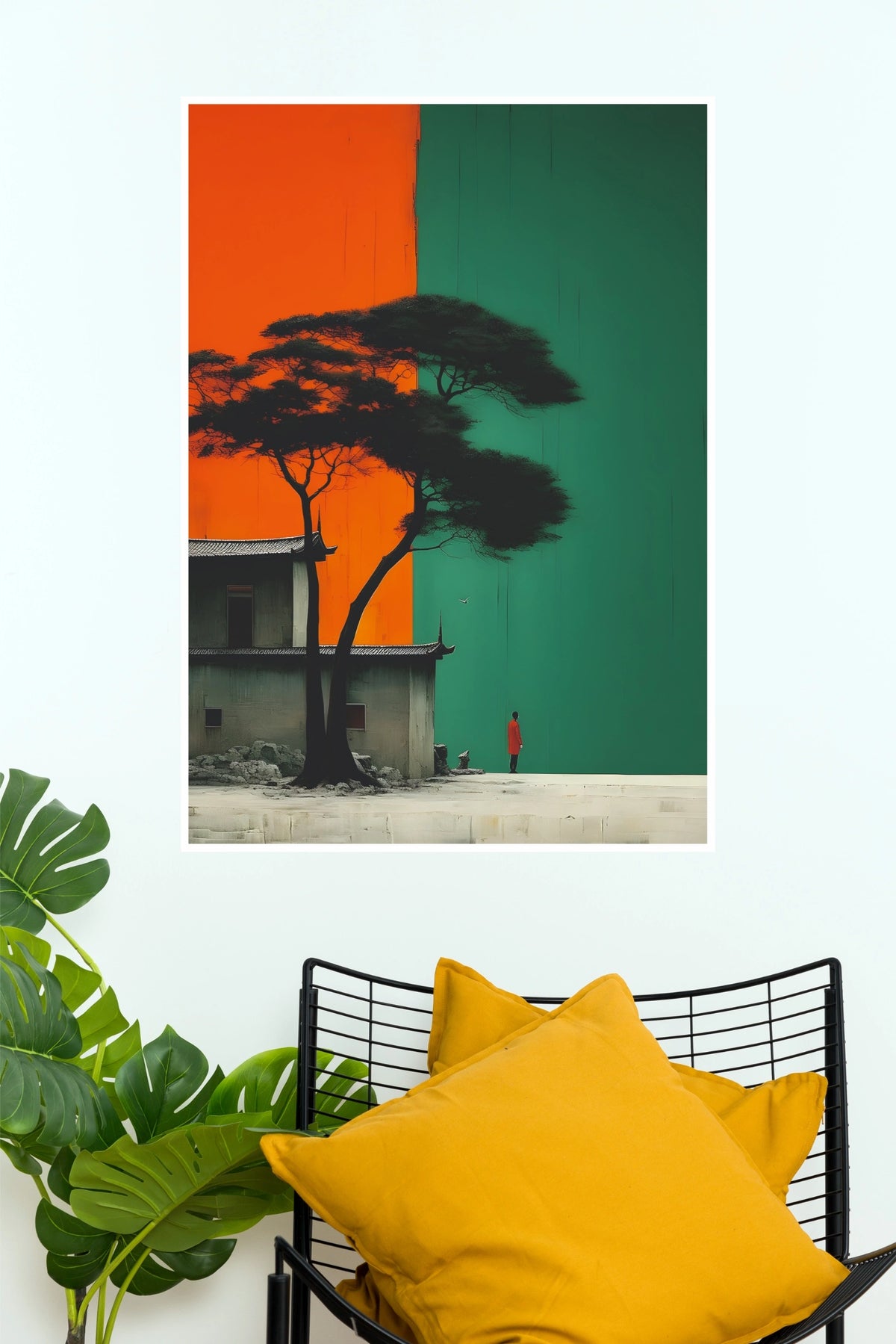 Earth's Beauty Architecture and Tree Wall Art Poster  (The Green World Posters)
