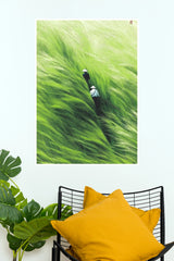 "Eternal Nature Rice Field Workers" Ghibli-Style Anime Landscape Wall Poster   (The Green World Posters)