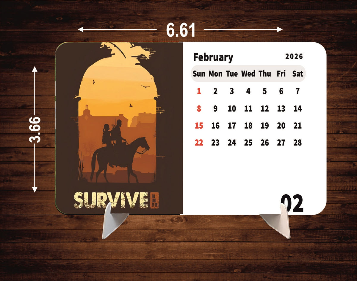 HUNTING GAME Premium Table Desk Calendar – 2026