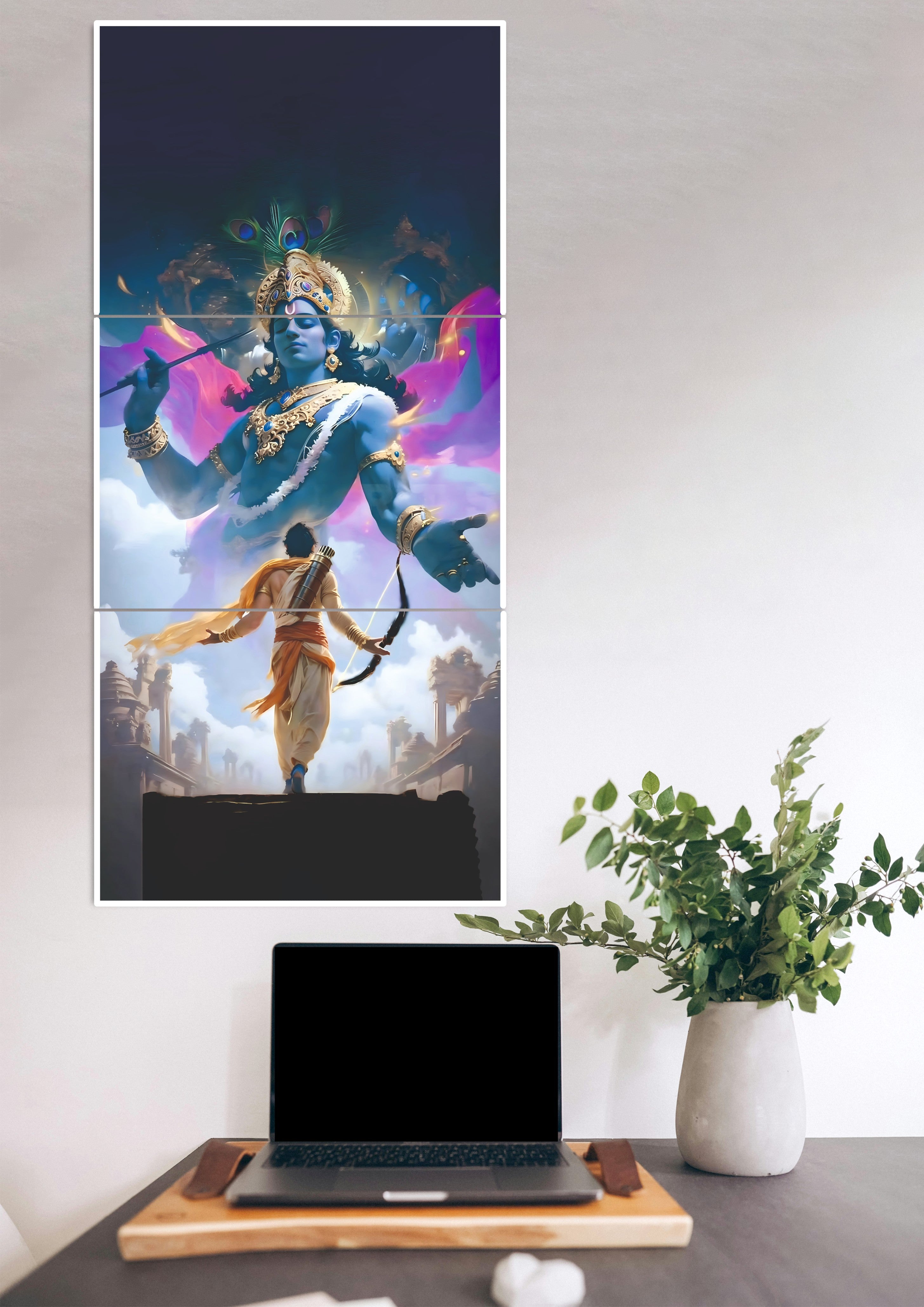LORD-KRISHNA-ARJUNA-Poster-3-Split-Poster