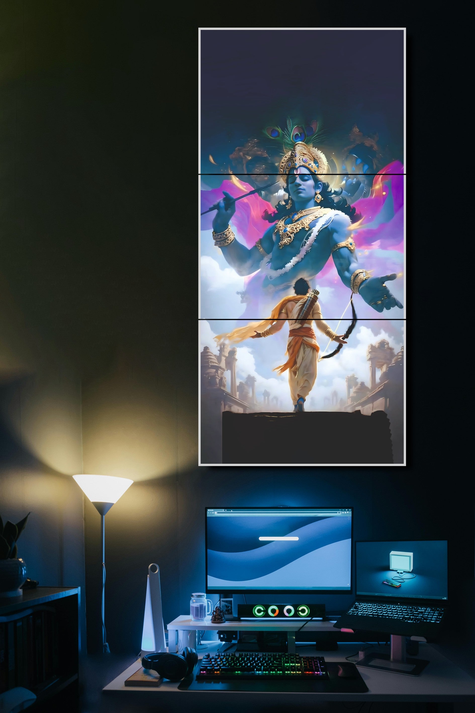 LORD-KRISHNA-ARJUNA-Poster-3-Split-Poster