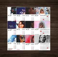 Global Pop Icon Premium Table Desk Calendar