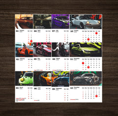 Car Collection Premium Table Desk Calendar