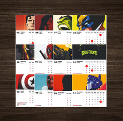 ANIME HERO MAN Premium Table Desk Calendar