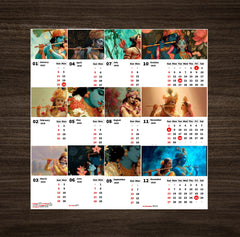 Radha Krishna Premium Table Desk Calendar