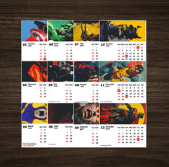 SUPER HERO MAN Premium Table Desk Calendar