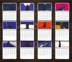 Samurai Standing Premium Table Desk Calendar