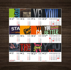 Positive Lines Premium Table Desk Calendar