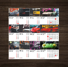 SUPER Car Collection Premium Table Desk Calendar