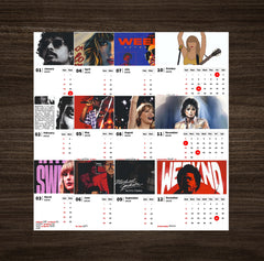 WORLD POP Singers Premium Table Desk Calendar